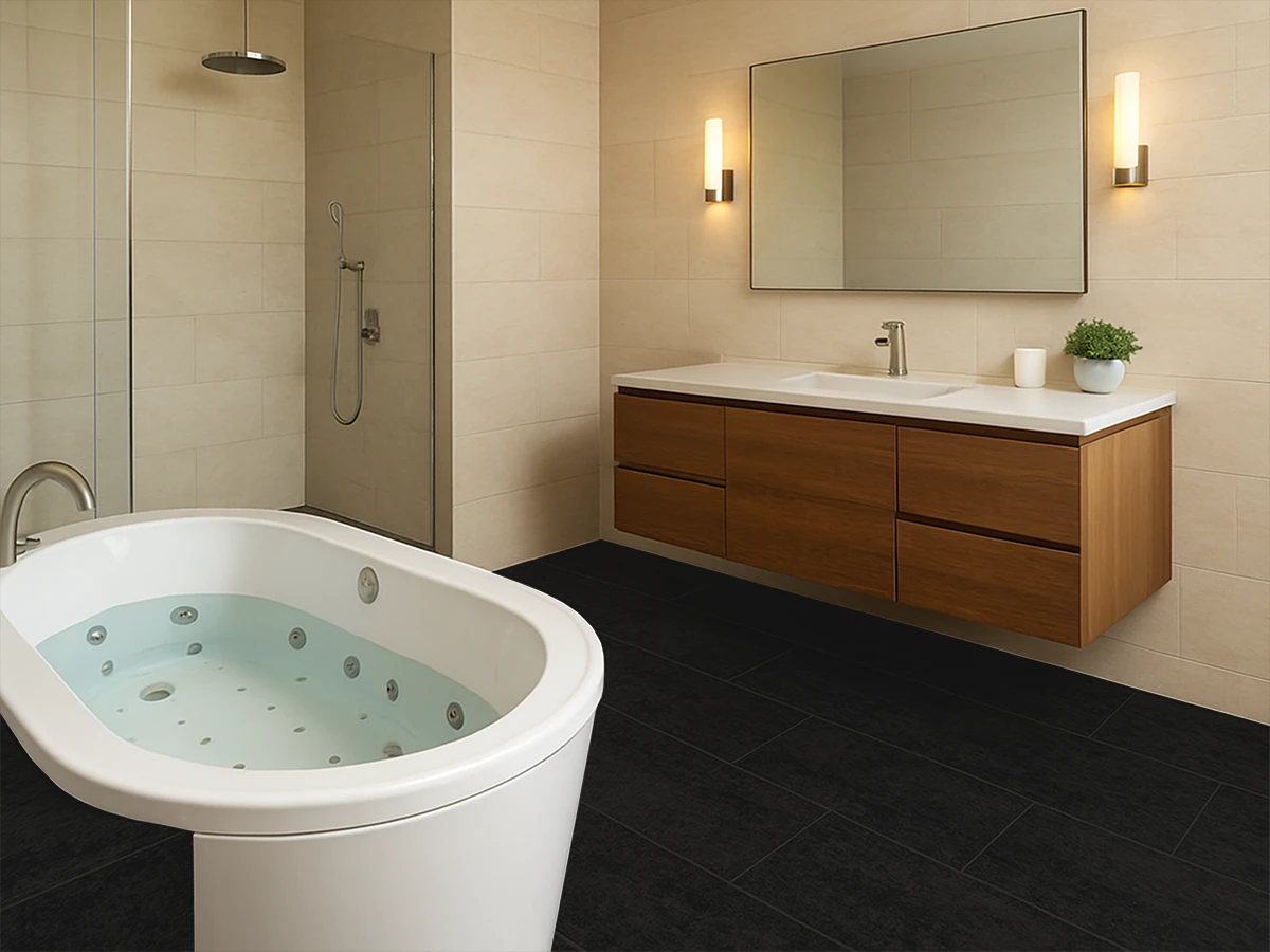 Gate ceramic tile flooring