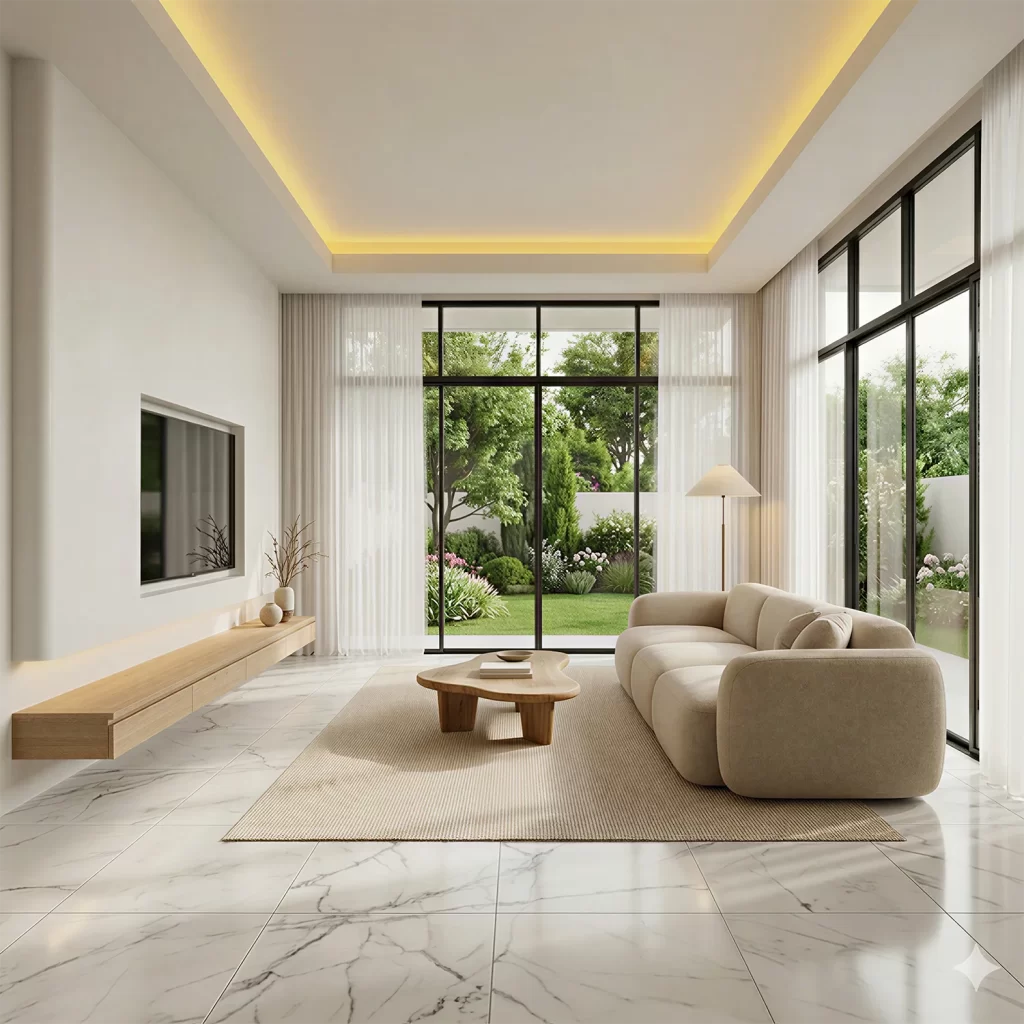 Monoserra Lagom white ceramic tiles
