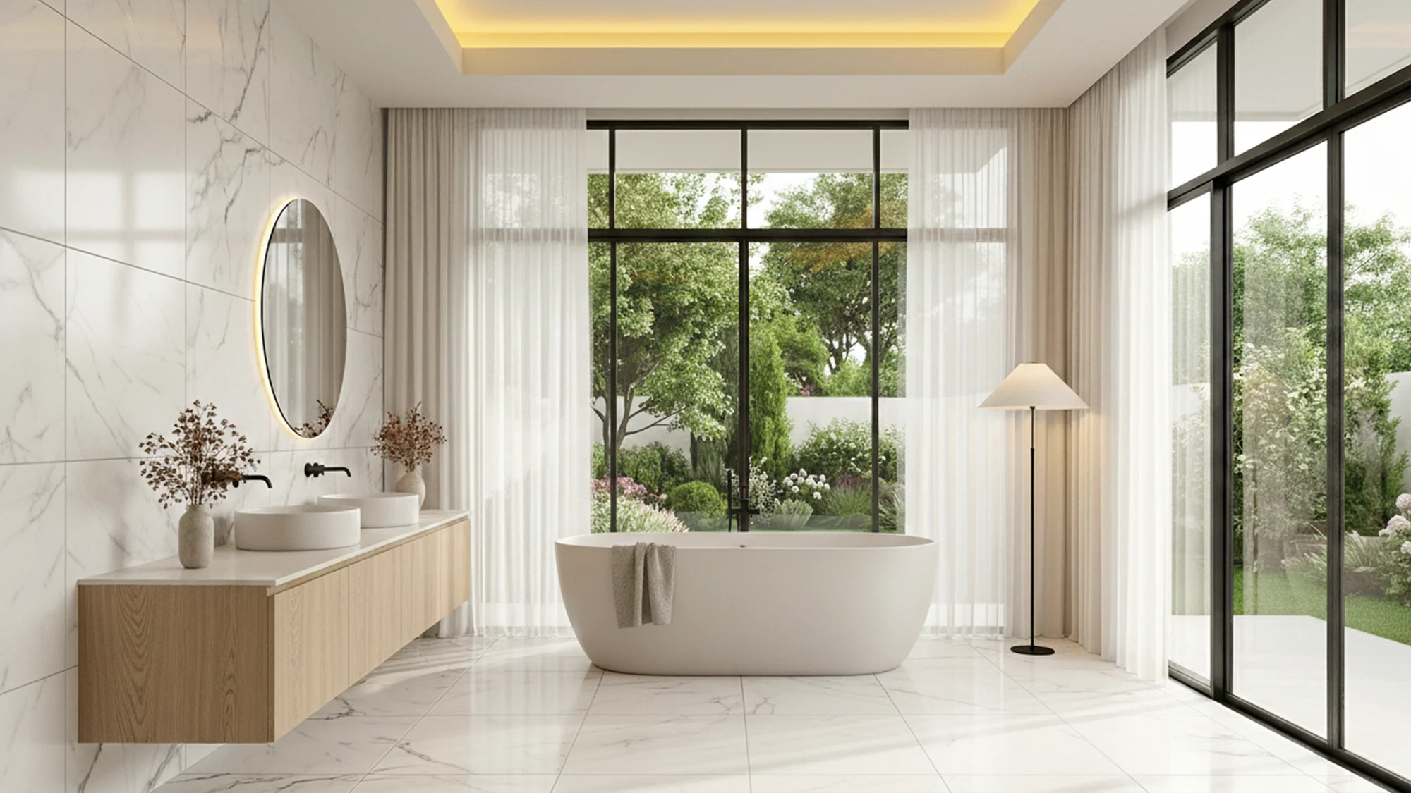 Monoserra Lagom white ceramic tiles