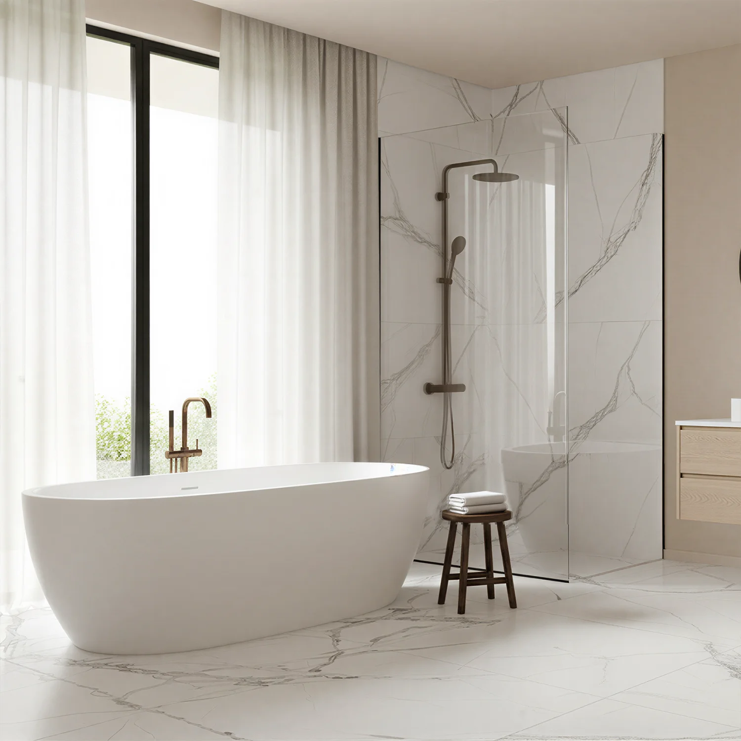 Monoserra Linum White ceramic tiles