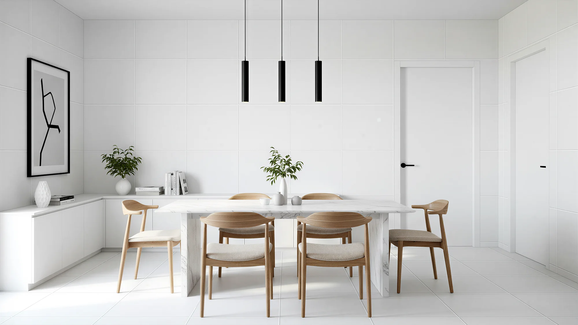 Monoserra Pure White ceramic tiles