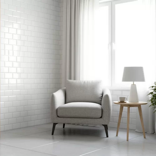Monoserra White Glossy ceramic tiles
